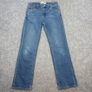 Levis 551Z Authentic Straight Jeans Medium Wash Blue Denim Women 26x26